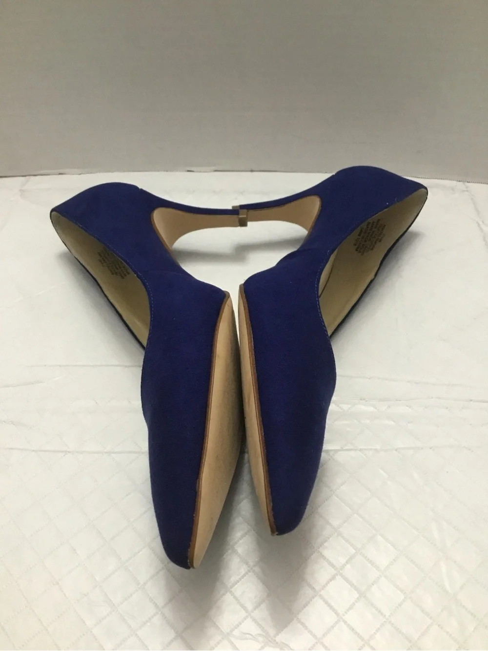 Nine West Royal Blue Pointed Toe Pumps Stiletto Heel Size 7.5 Like New - Picture 5 of 12